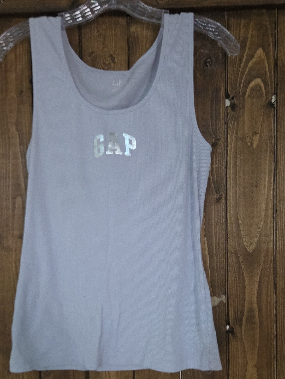 GAP Light Blue Ribbed Scoop Neck Tank